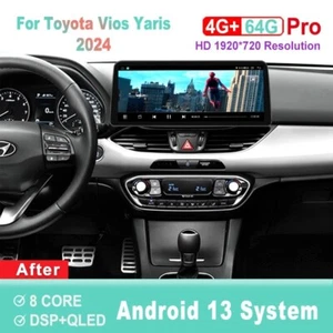 Toyota 12.3 inch Screen Android Car Radio For Toyota Vios Yaris 2024 Head Unit - Picture 1 of 7
