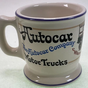 Franklin Mint Antique Miniature Shaving Mug Autocar Motor Trucks 1982 - Picture 1 of 4