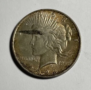 Error 1923 Peace dollar (#17328) Massive Planchet defect on obv. - Picture 1 of 2