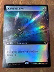 1x FOIL BORDERLESS BLADE OF SELVES - Commander - MTG - Magic the Gathering - Picture 1 of 1