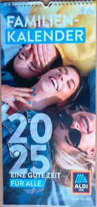 Kalender 2025 - ALDI SÜD Wende- Wandkalender Planer Familienkalender Rezepte - Bild 1 von 4