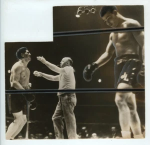 1940 Press Photo Joe Louis vs Auturo Godoy, Madison Square Garden Arthur Donovan - Picture 1 of 2