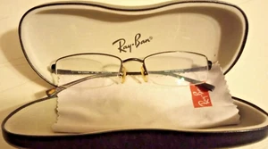 RAY-BAN TITANIUM Eyeglasses Frames RB8603 1017 52-18-135 Black With Case & Cloth - Picture 1 of 12