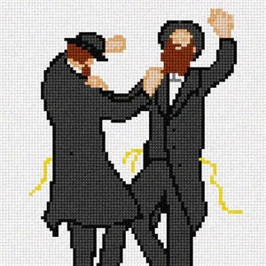 Hasidic Dancing Needlepoint Kit or Canvas - Picture 1 of 3