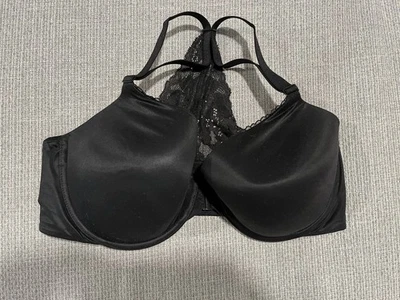 Victoria's Secret Body By Victoria Lined Demi Racerback Bra 38DDD Black - Image 1 of 4