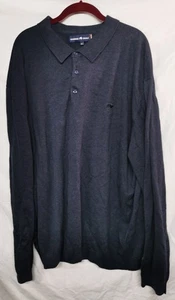 Raging Bull Herren 4XL Navy Pima Baumwolle Langarm Poloshirt - Bild 1 von 8