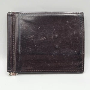 J. Crew Vintage Brown Leather Billfold Wallet Brown Made In Italy $69.99 - Picture 1 of 5