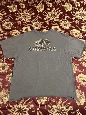 Mossy Oak Shirt Men’s 2XL Gray Camo MOSSY OAK CAMO LOGO REAL TREE CAMO - Image 1 of 4