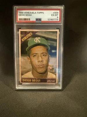 1966 Topps Venezuelan #309 DIEGO SEGUI Kansas City PSA 6 Just Graded - Image 1 of 2