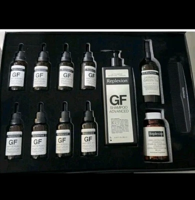 Kit Anti Pérdida de Cabello Factor de Crecimiento Replexion (Champú+Suero+Cápsula+Té Verde) Foto 1 de 4