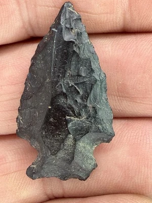 Authentic Pennsylvania Indian Artifact Archaic Side Notch Point Arrowhead - Ohio - Image 1 of 4