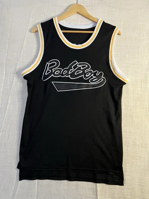 BadBoy Basketball Jersey Adult Medium Black White #72 Biggie Smalls Polyester - Image 1 of 4