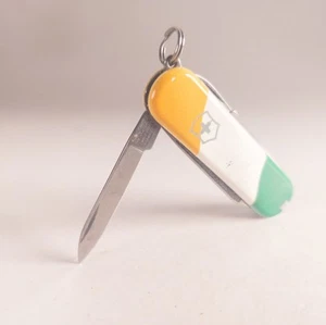 Victorinox Swiss Army Knife Classic SD Green White Orange 58mm IRELAND FLAG - Picture 1 of 5