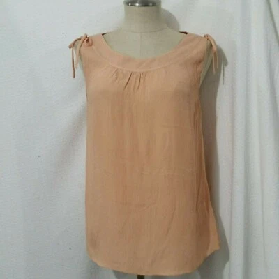 VIA DEL AMORE 100% 真丝粉色/茶玫瑰罩衫 M — 第 1/4 张图片