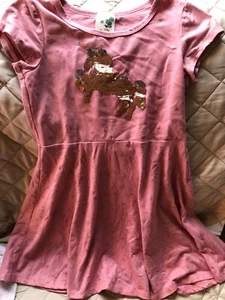 Vestido rosa con unicornio lentejuelas Lily Bleu para niñas ~ talla 6 - Imagen 1 de 2