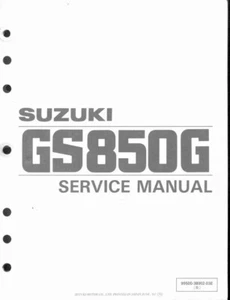 Suzuki GS850 Service Manual comb bound remanufactured - Picture 1 of 4