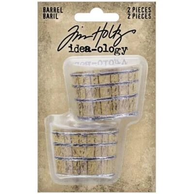 Tim Holtz ~ BARREL ~ Idea-ology 2 pcs