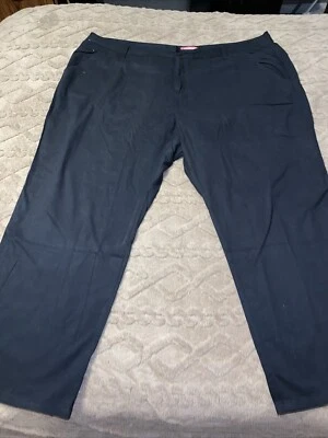 Woman Within Pants Womens Plus Size 30W Black Casual Pockets Ladies Zip Straight - Image 1 of 4