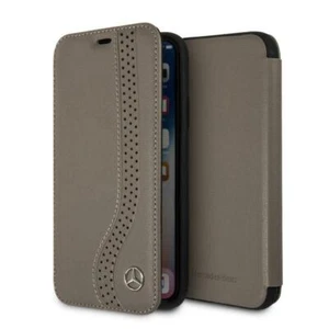 NEW CG MOBILE IPhone X/XS Mercedes-Benz Genuine Leather Booktype Flip Case Brown - Picture 1 of 7