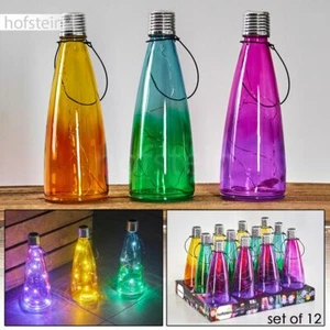 Juego de 12 lámparas LED exteriores terrazas jardín balcón iluminación luces solares vidrio - Imagen 1 de 10