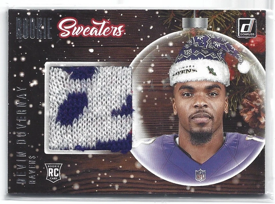 2020 Panini Donruss Devin Duvernay Rookie RC Shirt Sweaters Patch SP | Ravens - Image 1 of 1