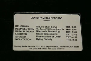 Incantation Behemoth Napalm Death Century Media Records Rare Promo VHS Tape Oop - Picture 1 of 4