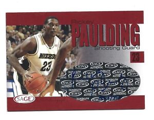 Rickey Paulding AUTOGRAPH RC Missouri Tigers 2004-05 Sage AUTO Basketball Card