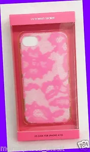 Victoria's Secret Light Dark PINK FLORAL LACE DESIGN iPhone 4 / 4s Fitted Case - Picture 1 of 1