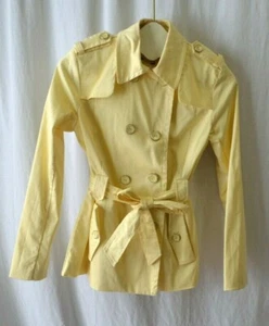 NINE WEST gelbe Cargo Peacoat Jacke mit Gürtel Damen Größe S  - Bild 1 von 2
