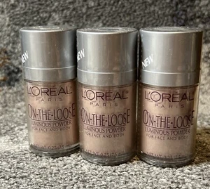 x3 L'Oreal On-the-Loose Luminous Powder for Face and Body ~MIST ~ Sealed - Picture 1 of 3