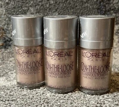 x3 L'Oreal On-the-Loose Luminous Powder for Face and Body ~MIST ~ Sealed - Image 1 of 3