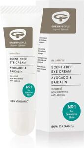 Green People Sensitive Anti-Ageing Eye Cream Scent-Free Avocado & Baicalin 10ml