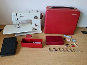 Vintage Bernina 807 Minimatic Sewing Machine- Red Case & Accessories