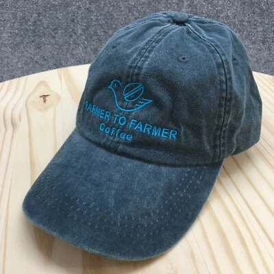 Farmer to Farmer Coffee Adams Baseball Cap Mens Blue OS Adjustable Curved Brim - Image 1 of 4