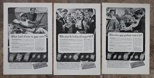 3 x Hamilton Watch 1948 Magazine  Print Ads - Picture 1 of 1