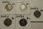 Lot of 5 2003S Clad BU Proof State Quarters