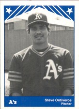 1983 Albany-Colonie A's TCMA #7 Steve Ontiveros Stafford Texas TX Baseball Card