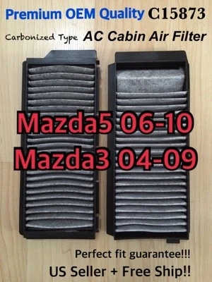 FILTRO DE AIRE CABINA CARBONIZADO CALIDAD PREMIUM MAZDA3 2006-17 2004-09   Foto 1 de 3