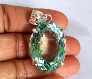 46+ CT SKY BLUE AQUAMARINE GERMAN SILVER SOLITAIRE OVAL SHAPE LOOSE GEMSTONE - Picture 1 of 6