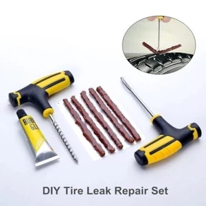 8pcs DIY Tubeless Tire Repair Tool Kit for Car Truck Motorcycle Home Plug Patch - Picture 1 of 11
