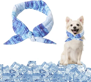 Bandana Rinfrescante per Cani, Collare Di Raffreddamento, Sciarpa per Il Ghiacci - Foto 1 di 12