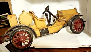 { Vintage  SEXTON USA Cast Iron Yellow Antique Car Wall Hanging - Picture 1 of 2