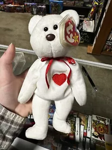 Ty Beanie Babies Valentino with misspellings PE pellets FREE SHIPPING WITH CASE! - Picture 1 of 7
