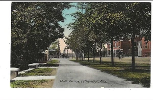 POSTAL TERCERA AVENIDA PUENTE IZQUIERDO ALBERTA CANADA - Imagen 1 de 2