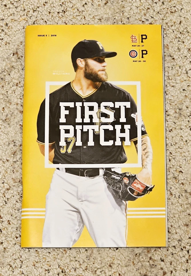 TREVOR WILLIAMS~FIRST PITCH MAGAZINE 2018~PITTSBURGH PIRATES~NATIONALS - Image 1 of 1