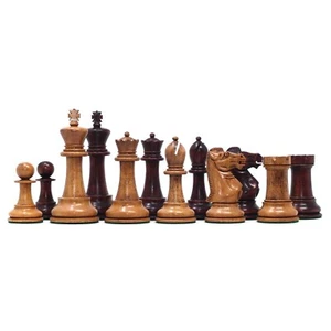 17th Olympiad Havana 3.78" Reproduced Distressed/Mahogany  Boxwood Chess Set - Picture 1 of 24