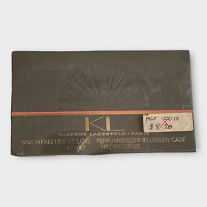 Karl Lagerfeld Perfumed Soap In Luxury Case 100g NOS KL Vintage Luxury Cased - Bild 1 von 4