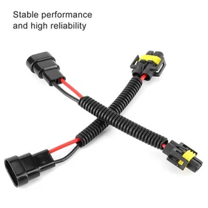 Car 2Pcs 9005/9006 Male To H11 Female Bulbs Adapter Conversion Wire Connector^UK - Picture 1 of 12