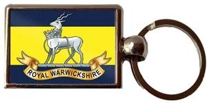 Warwickshire Regiment Military Luxury Double Sided Metal Keyring + Gift Bag - Foto 1 di 4