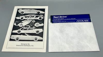 Test Drive Accolade Commodore 64 / 128 Tested Floppy Disk Manual Only 1987 - Image 1 of 2